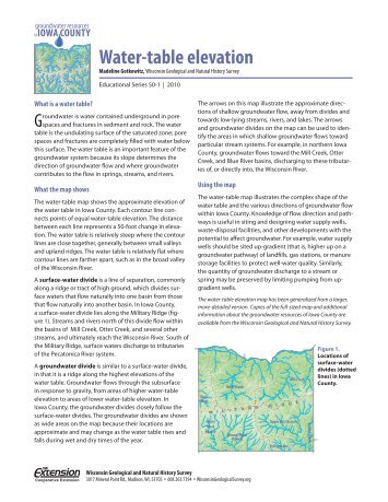 1. Water-table elevation - Wisconsin Geological and Natural History ...