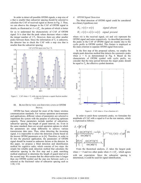 Cyclic Autocorrelation based Blind OFDM Detection and ...