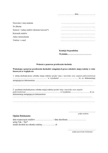 Wniosek o ponowne przeliczenie dochodu.pdf