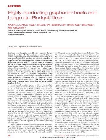 Highly conducting graphene sheets and Langmuir–Blodgett films