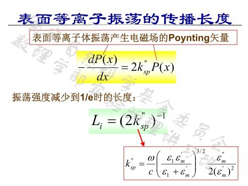 表面等离子极元 - 中国科学院物理研究所