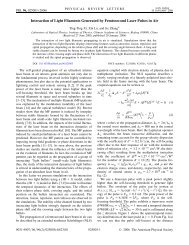 Interaction of Light Filaments Generated by Femtosecond Laser ...