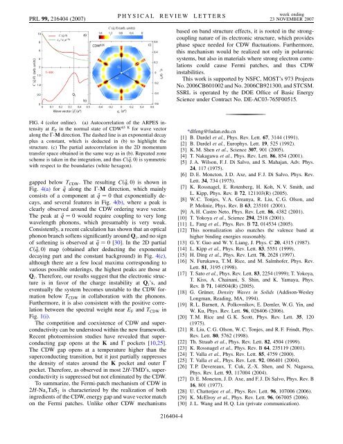 Novel Mechanism of a Charge Density Wave in a Transition Metal ...