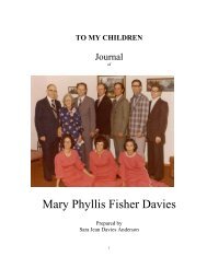 Journal of Mary Phyllis Fisher - Thomas Davies