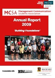 mcsa annual report - Waikato Management School - The University ...