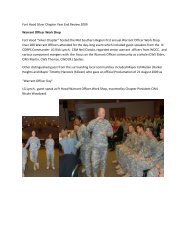 Fort Hood Silver Chapter Year End Review 2009 Warrant Officer ...