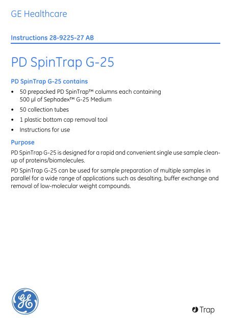 PD SpinTrap G-25