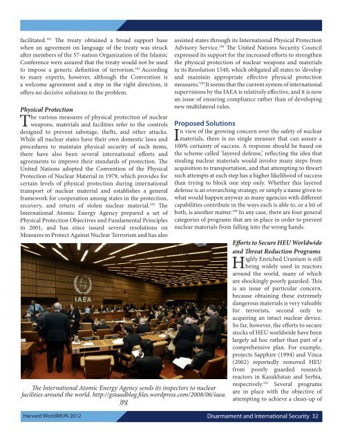 Disarmament and International Security - World Model United Nations