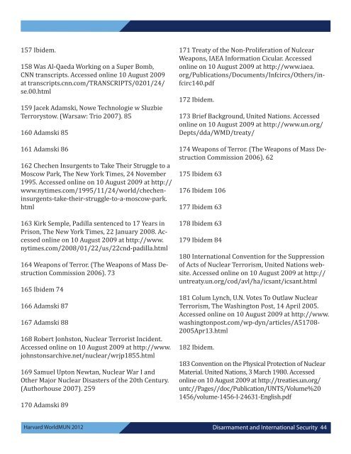 Disarmament and International Security - World Model United Nations