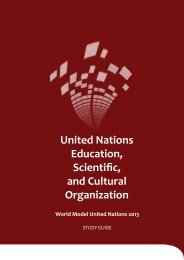 UNESCO Study Guide - World Model United Nations