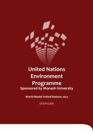 UNEP Study Guide - World Model United Nations