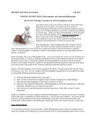 a pdf of the assignment instructions for the historiography and ...