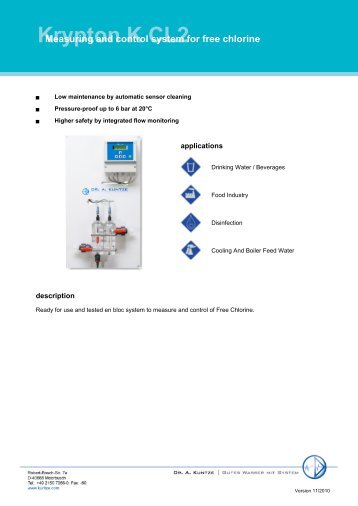 Krypton K CL2 Measuring and control system for free chlorine - Wpa.ie