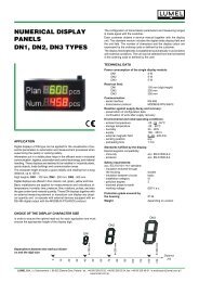 NUMERICAL DISPLAY PANELS DN1, DN2, DN3 TYPES - Wpa.ie