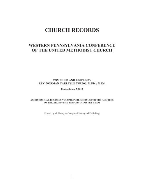 Church records - western pennsylvania - Amazon Web Services