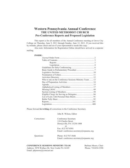 Western Pennsylvania Annual Conference - Amazon Web Services
