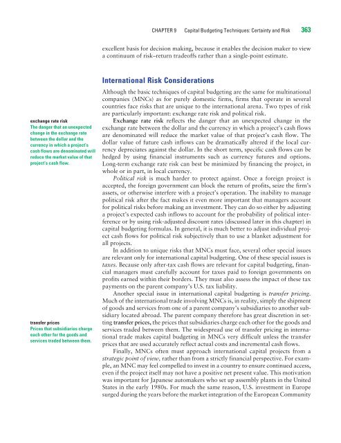 Capital Budgeting Techniques: Certainty and Risk