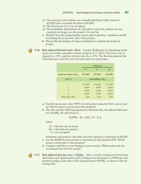 Capital Budgeting Techniques: Certainty and Risk