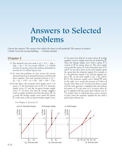 Answers to Selected Problems