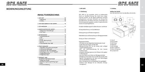 INHALTSVERZEICHNIS BEDIENUNGSANLEITUNG