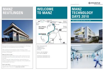 MANZ REUTLINGEN MANZ TECHNOLOGY DAYS ... - PHOTON Info