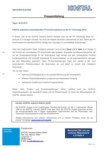 Pressemitteilung - PHOTON Info