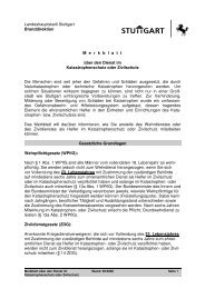 Merkblatt der Stadt Stuttgart über den Dienst im