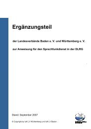 Ergänzungsteil - Landesverband Württemberg e.V. - DLRG