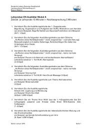 Lehrproben EHA Modul A - Landesverband Württemberg e.V. - DLRG