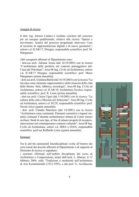 Relazione sulle attività didattiche e scientifiche svolte nell'anno 2004