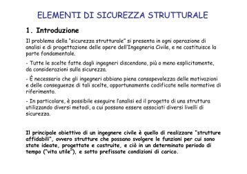 ELEMENTI DI SICUREZZA STRUTTURALE