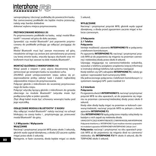 INSTRUCTION MANUAL - Interphone - Cellular Italia S.p.A.