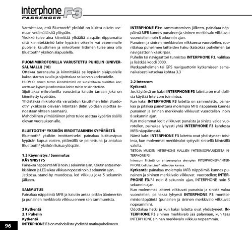 INSTRUCTION MANUAL - Interphone - Cellular Italia S.p.A.