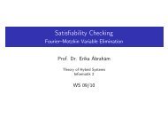 Satisfiability Checking - Fourier–Motzkin Variable Elimination