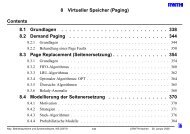 8 Virtueller Speicher (Paging) Contents 8.1 Grundlagen ...