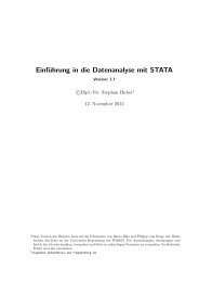 Einführung in die Datenanalyse mit STATA - Universität Regensburg