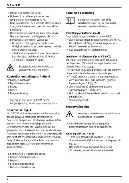 digital laserdetektor de0772 - Service