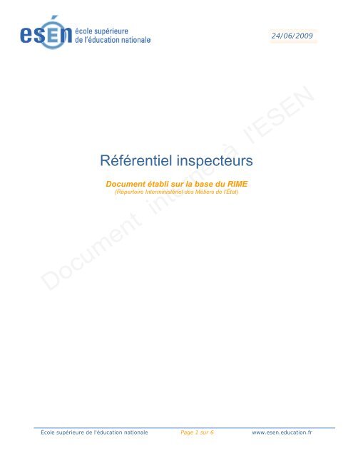 Referentiel inspecteurs - Académie d'Aix-Marseille