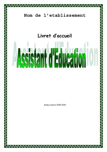 livret d accueil des AED - Académie d'Aix-Marseille