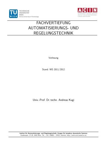 fachvertiefung automatisierungs- und regelungstechnik - ACIN