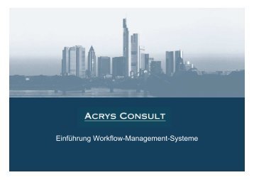 Einführung Workflow-Management-Systeme