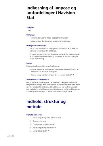 Indlæsning af lønpose og lønfordelinger i Navision Stat - AdmSys
