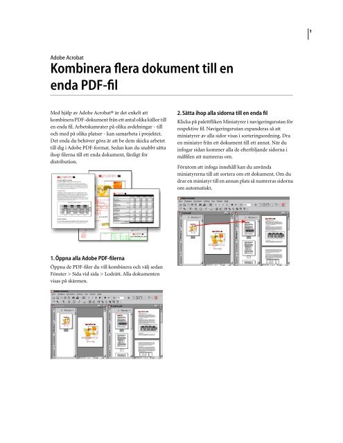 Kombinera flera dokument till en enda PDF-fil - Adobe