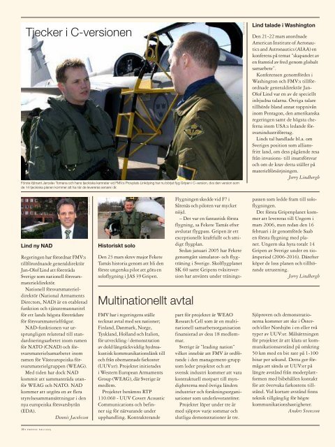 Eurofighter valde FMV Smidigaste stridsfordonet Dinesh tar ton