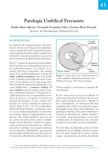 Patología Umbilical Frecuente - Asociación Española de Pediatría