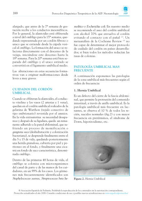 Patología Umbilical Frecuente - Asociación Española de Pediatría