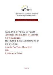 Archéologie des sociétés méditerranéennes - Aeres