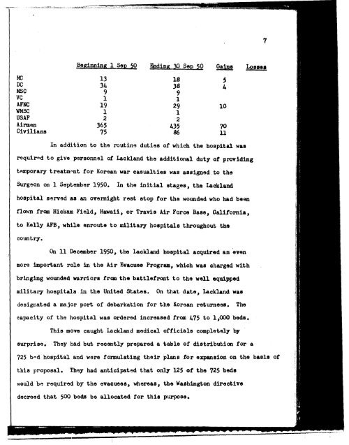 History of the Medical Facility at Lackland AFB ... - Air Force Link