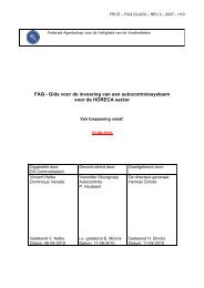 FAQ - Gids voor de invoering van een autocontrolesysteem ... - Favv