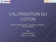 Valorisation du coton-Bénin, Burkina Faso ... - AGOA Toolkit